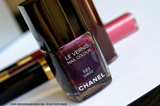 revelation de chanel spring summer 2013 makeup collection photos information indian beauty blog darker skin swatches le vernis nail polish taboo 583 shimmering blue purple